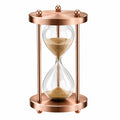 Clessidra Decorativa in Vetro e Metallo Rame, 60 Minuti