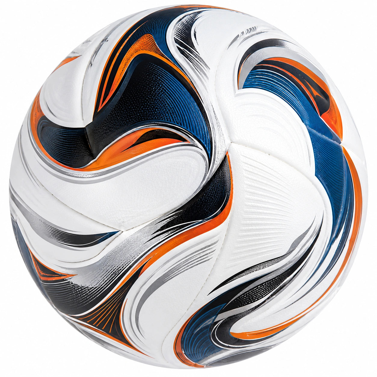 Pallone da Calcio Professionale Multicolore Bianco/Nero/Arancione/Blu