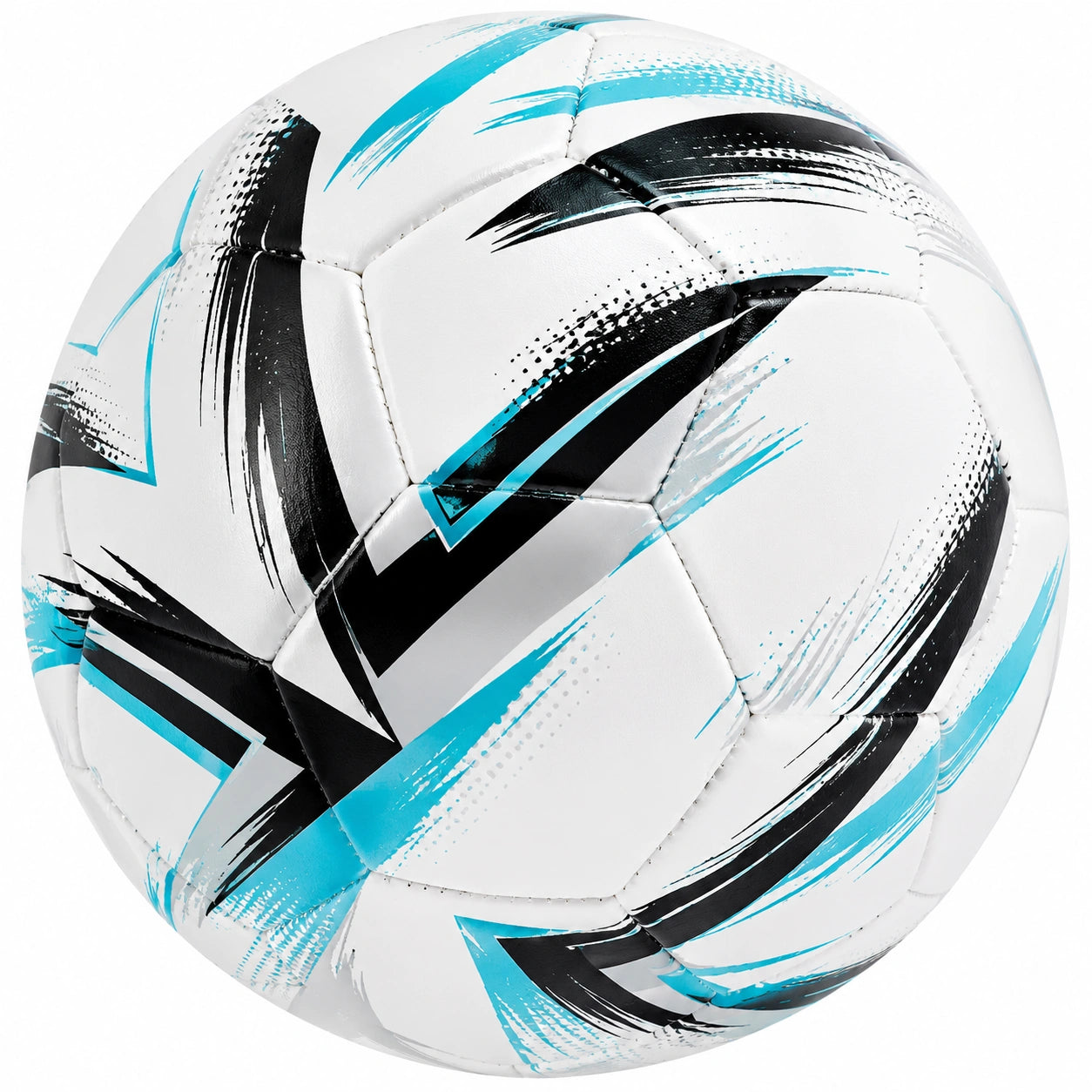 Pallone da Calcio Resistente Design Bianco Nero Azzurro