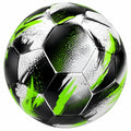 Pallone da calcio resistente nero, bianco e verde