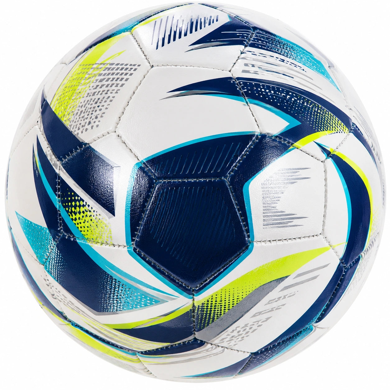 Pallone da Calcio Bianco, Blu e Giallo